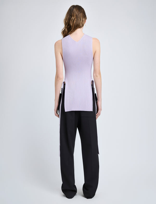 Proenza Schouler Proenza Schouler Rita Top In Rib Knit - Lilac