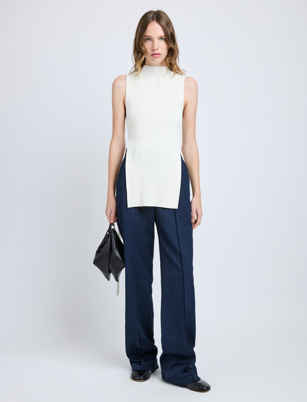 Proenza Schouler Proenza Schouler Rita Top In Rib Knit - Off White
