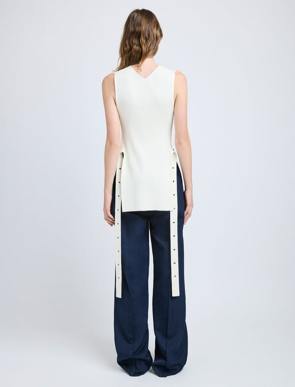 Proenza Schouler Proenza Schouler Rita Top In Rib Knit - Off White