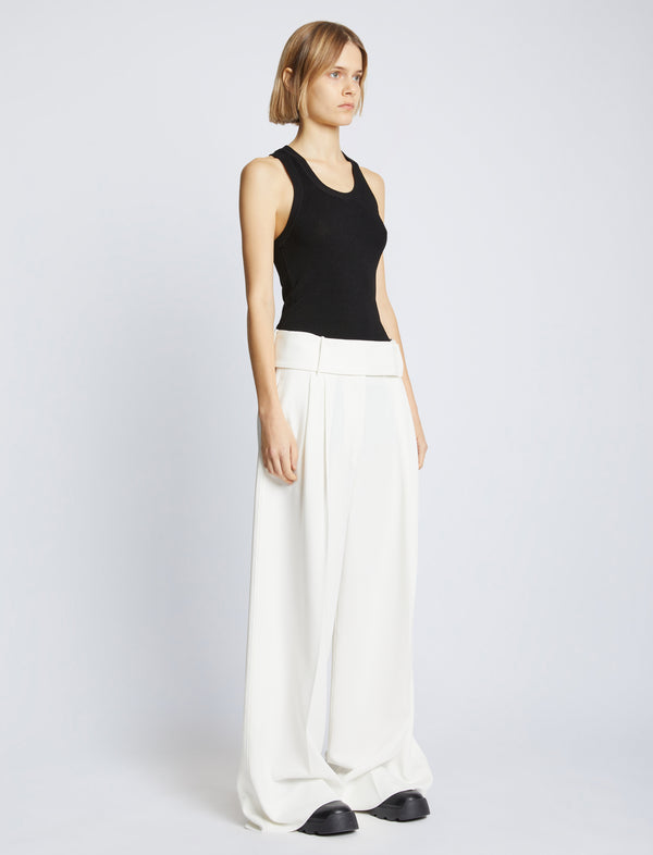 Proenza Schouler Proenza Schouler Roberts Knit Tank In Matte Viscose Rib - Black