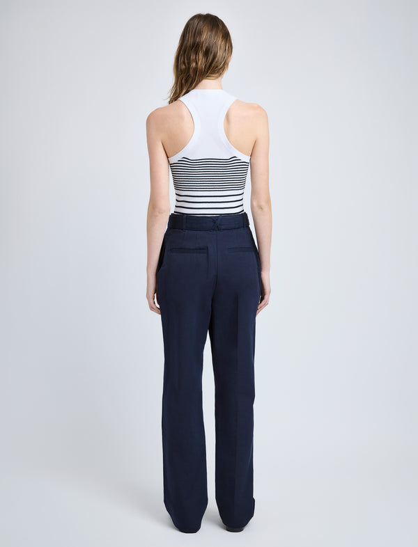 Proenza Schouler Proenza Schouler Roberts Top In Matte Viscose Rib - White Multi