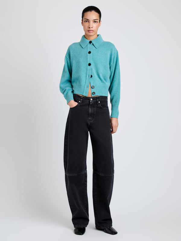 Proenza Schouler Proenza Schouler Rocio Cardigan In Cashmere - Teal