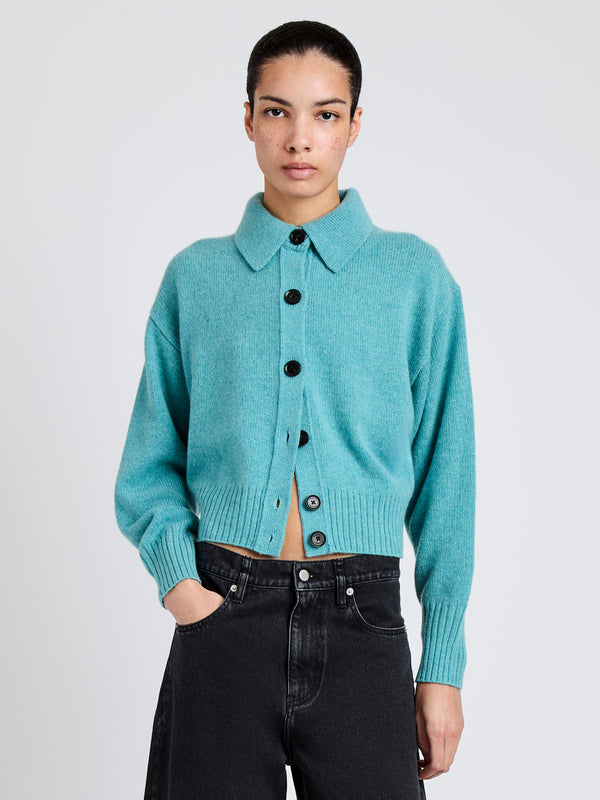 proenza schouler Proenza Schouler Rocio Cardigan in Cashmere - Teal