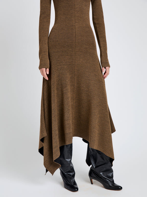 Proenza Schouler Proenza Schouler Romi Dress In Textured Sculpted Viscose - Sepia