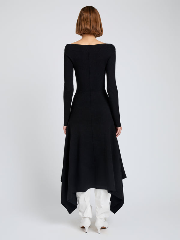 Proenza Schouler Proenza Schouler Romi Dress In Textured Sculpted Viscose - Black