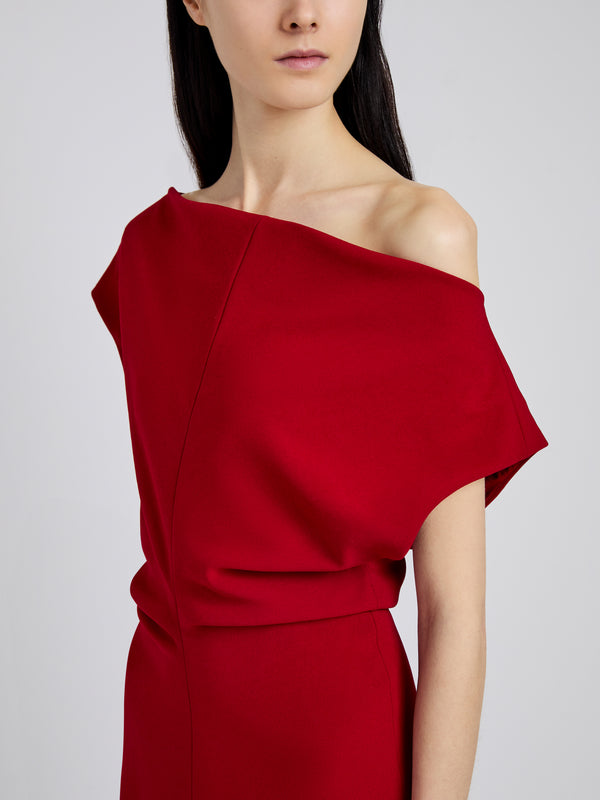 Proenza Schouler Proenza Schouler Rosina Dress In Light Double Crepe - Scarlet