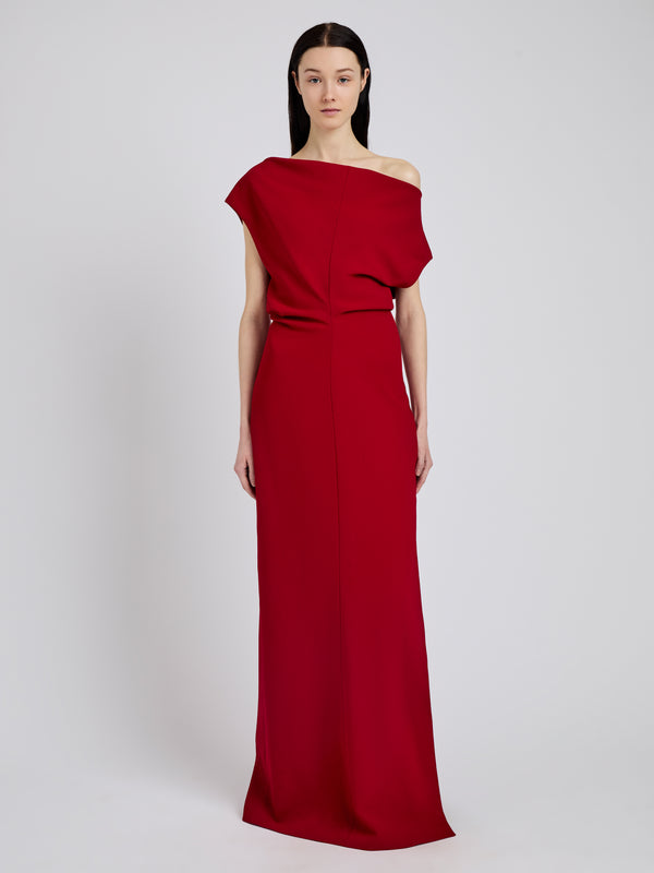 proenza schouler Proenza Schouler Rosina Dress in Light Double Crepe - Scarlet