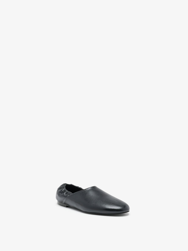 proenza schouler Proenza Schouler Ruched Tee Slippers in Slick Calf - Black