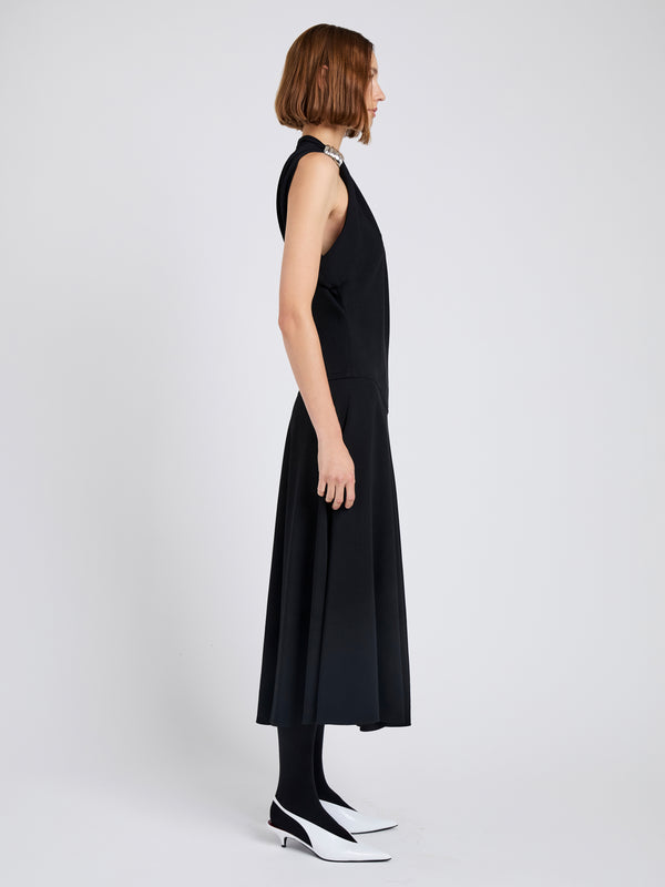 Proenza Schouler Proenza Schouler Rue Dress In Light Matte Double Crepe - Black