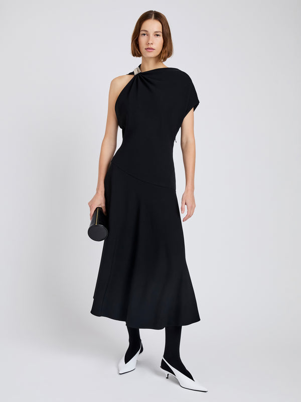 proenza schouler Proenza Schouler Rue Dress in Light Matte Double Crepe - Black