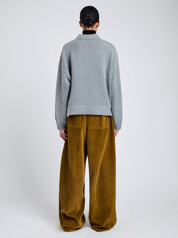 Proenza Schouler Proenza Schouler Ruthi Top In Chunky Cashmere - Grey Melange