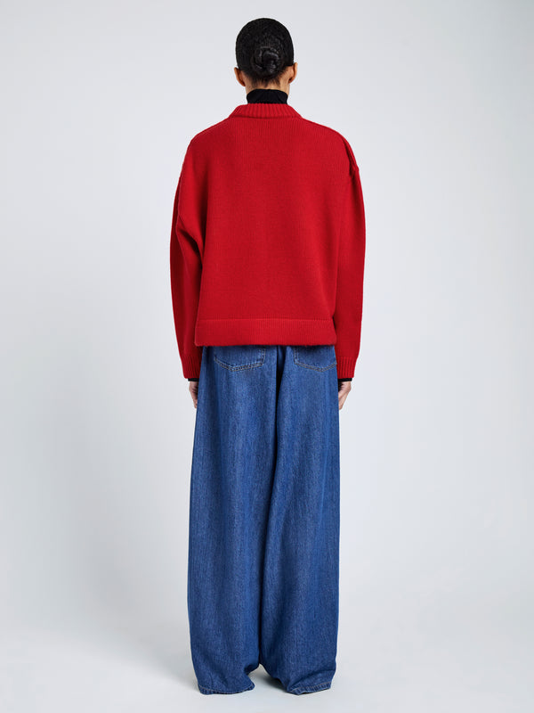 Proenza Schouler Proenza Schouler Ruthi Top In Chunky Cashmere - Red