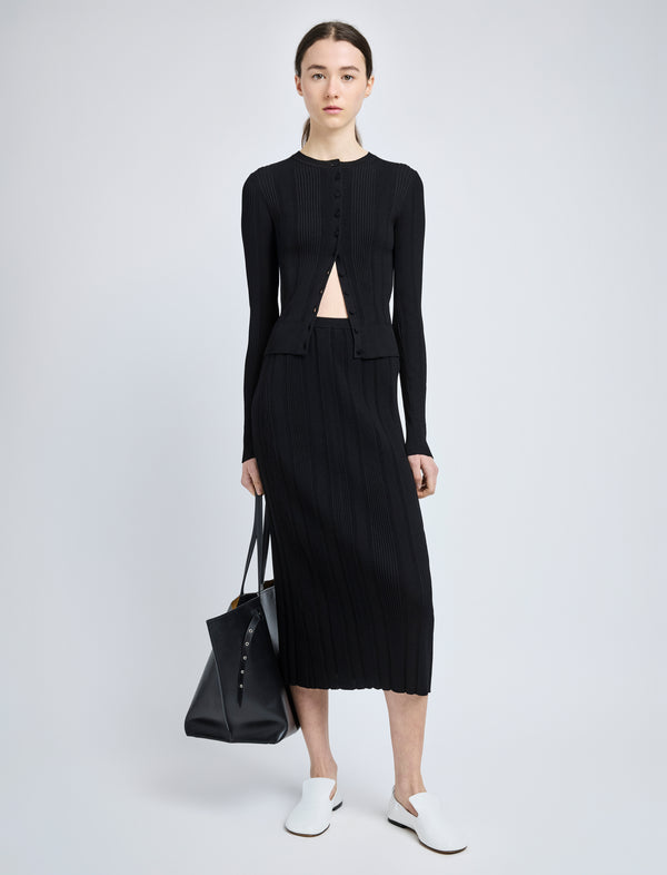proenza schouler Proenza Schouler Ryanne Skirt in Column Rib - Black