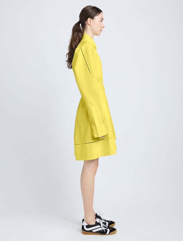 Proenza Schouler Proenza Schouler Sammy Dress In Eco Cotton Poplin - Yellow