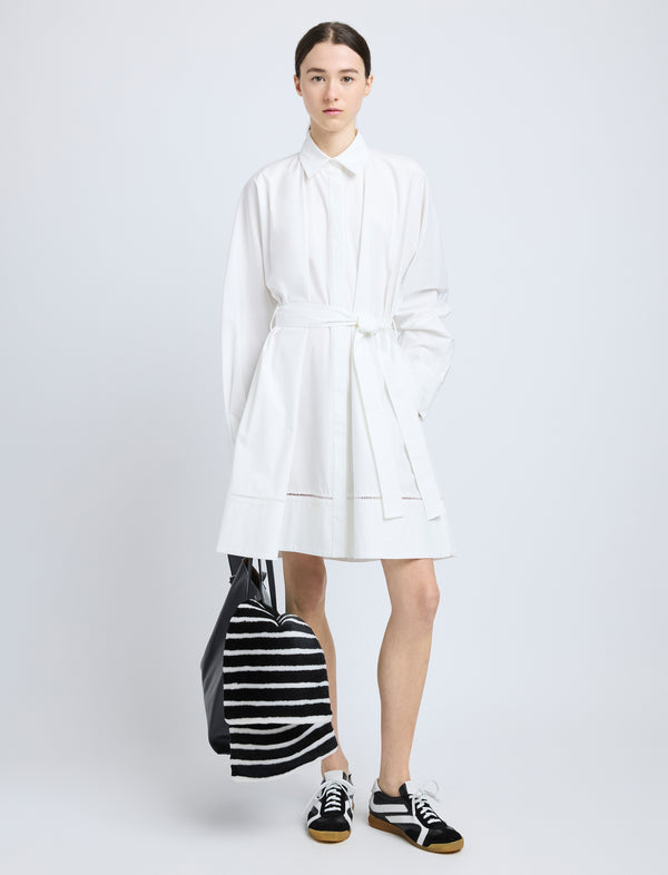 proenza schouler Proenza Schouler Sammy Dress in Eco Cotton Poplin - White