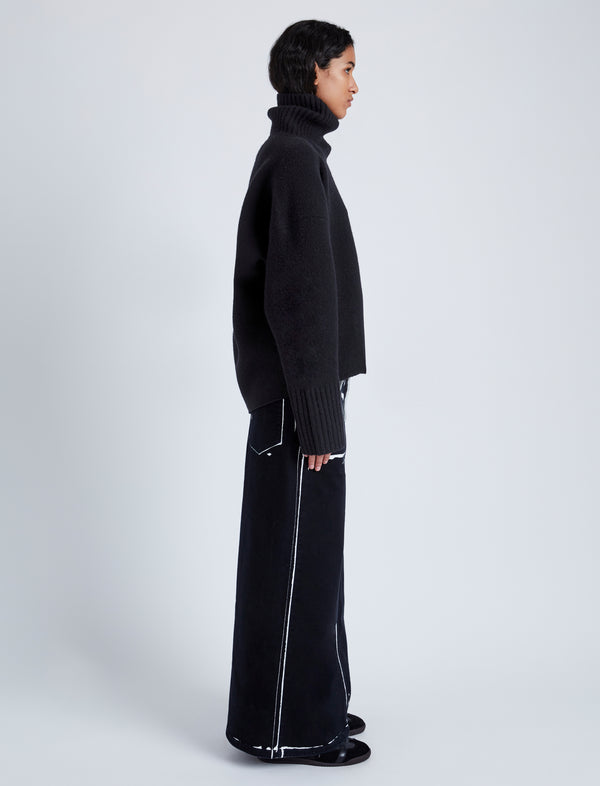 Proenza Schouler Proenza Schouler Sandra Turtleneck Sweater In Lofty Eco Cashmere - Black