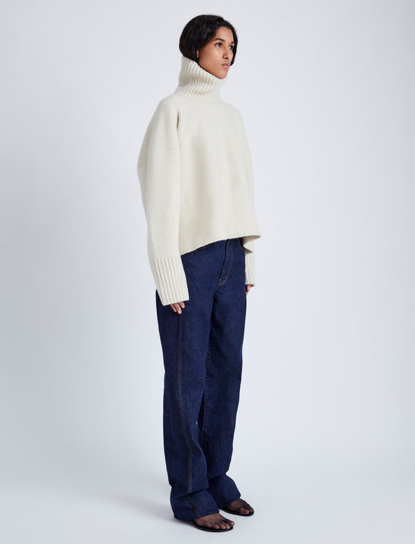 Proenza Schouler Proenza Schouler Sandra Turtleneck Sweater In Lofty Eco Cashmere - Ecru