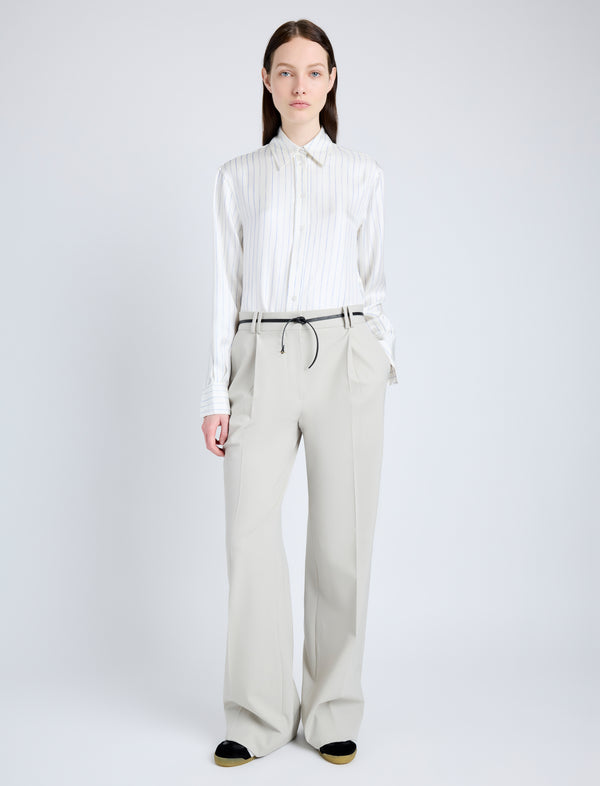proenza schouler Proenza Schouler Savannah Pant in Wool Gabardine Suiting - Taupe