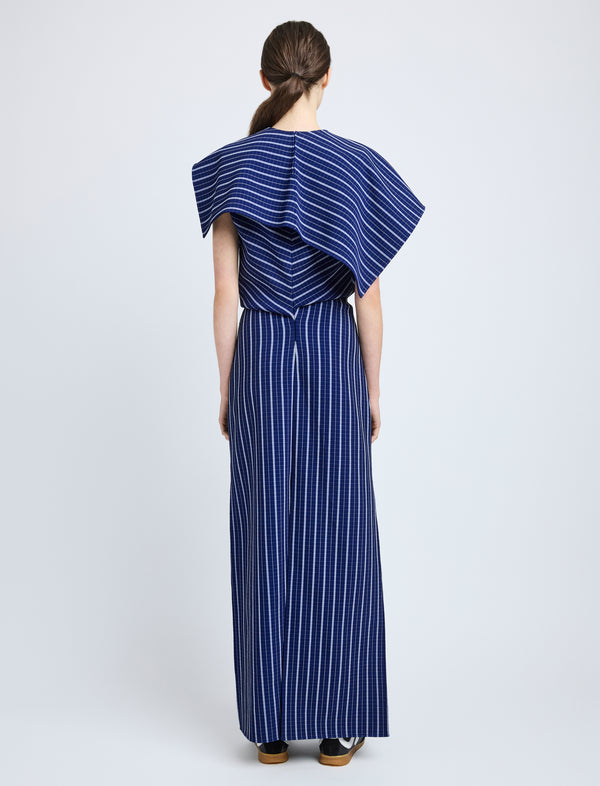 Proenza Schouler Proenza Schouler Selene Dress In Bi-Stretch Plaid Suiting - Cobalt Multi