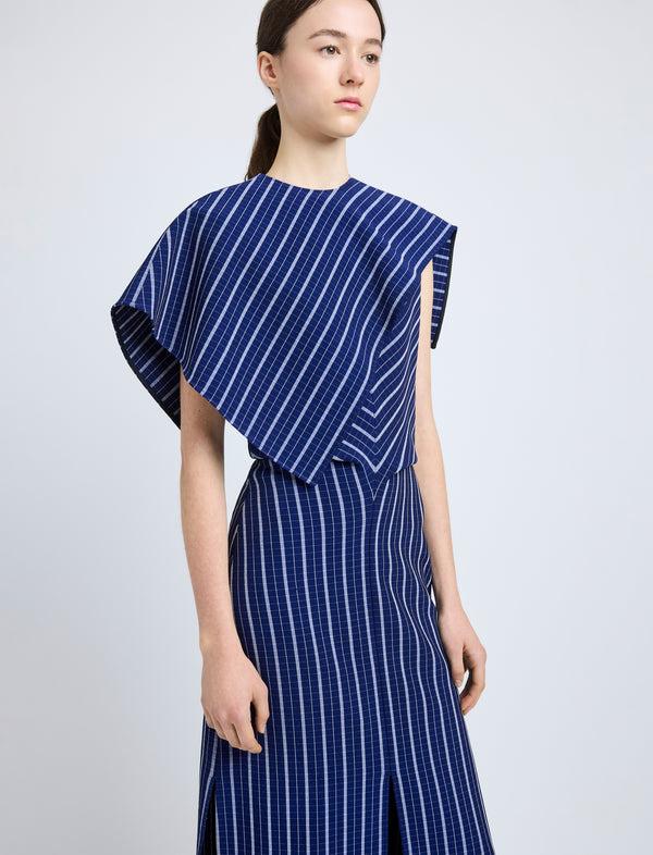 Proenza Schouler Proenza Schouler Selene Dress In Bi-Stretch Plaid Suiting - Cobalt Multi