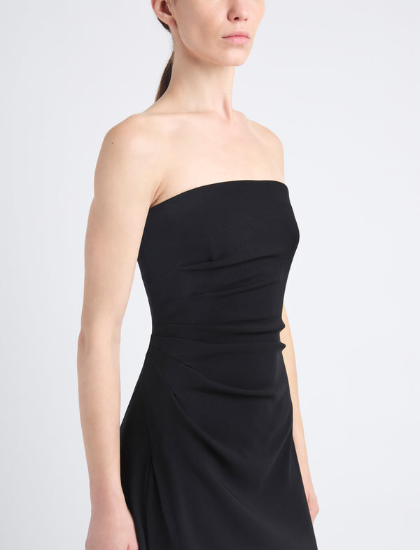 Proenza Schouler Proenza Schouler Shira Strapless Dress In Matte Double Crepe - Black