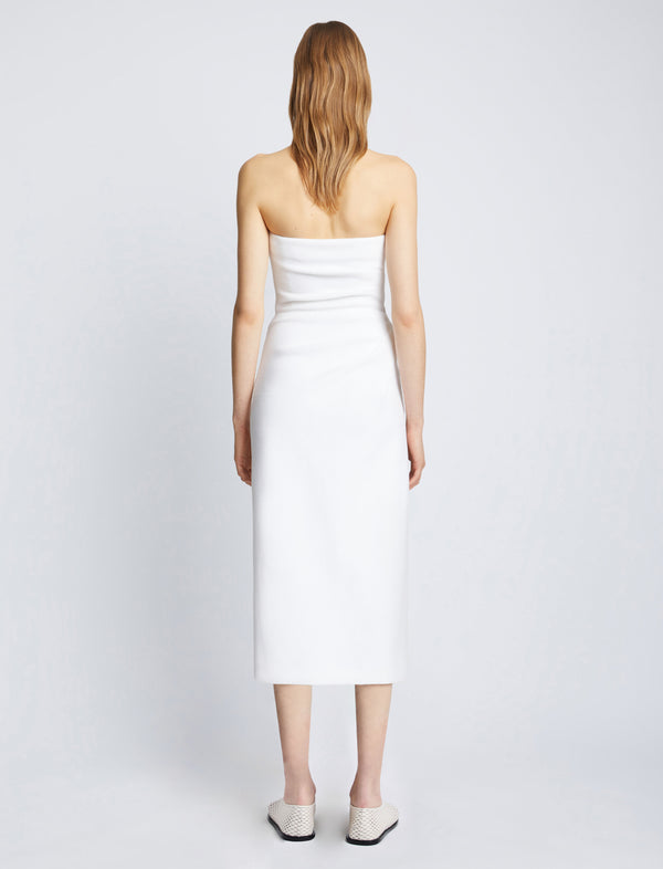 Proenza Schouler Proenza Schouler Shira Strapless Dress In Matte Double Crepe - White