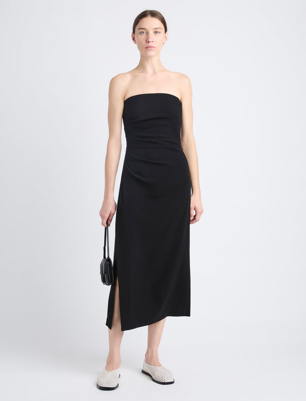proenza schouler Proenza Schouler Shira Strapless Dress In Matte Double Crepe - Black