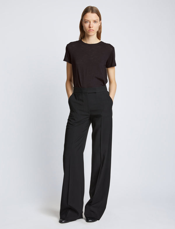 proenza Schouler Proenza Schouler Short Sleeve T-Shirt In Tissue Jersey - Black