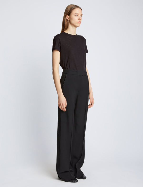 proenza Schouler Proenza Schouler Short Sleeve T-Shirt In Tissue Jersey - Black