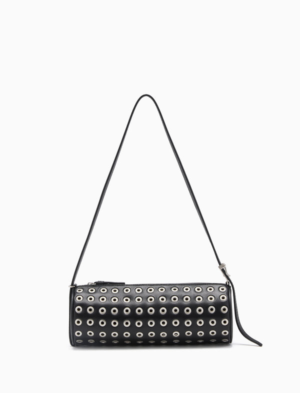 proenza schouler Proenza Schouler Silo Bag in Eyelet Covered Nappa - Black