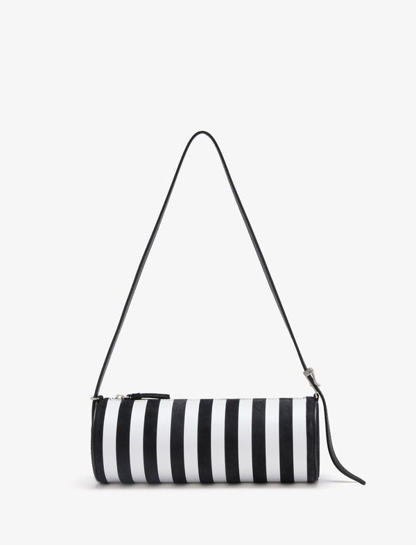 proenza schouler Proenza Schouler Silo Bag in Pieced Stripes - Black/White