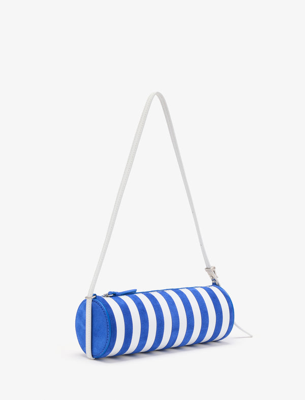 Proenza Schouler Proenza Schouler Silo Bag In Pieced Stripes - Cobalt/White