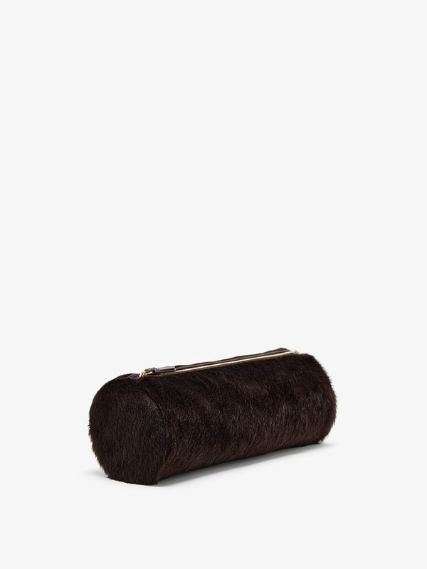 Proenza Schouler Proenza Schouler Silo Clutch In Shearling - Chocolate