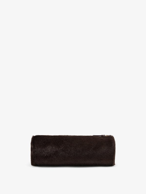 Proenza Schouler Proenza Schouler Silo Clutch In Shearling - Chocolate