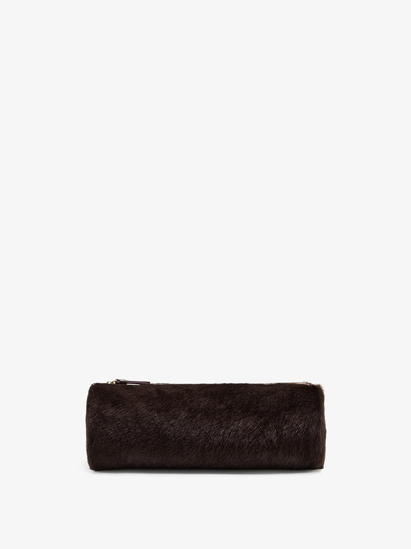 proenza schouler Proenza Schouler Silo Clutch in Shearling - Chocolate