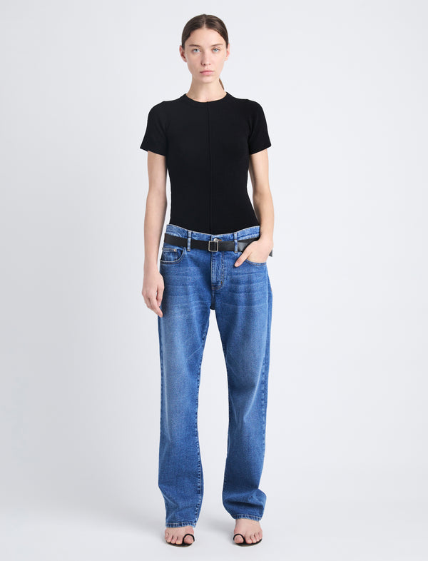 Proenza Schouler Proenza Schouler Sky Top In Matte Viscose Rib - Black