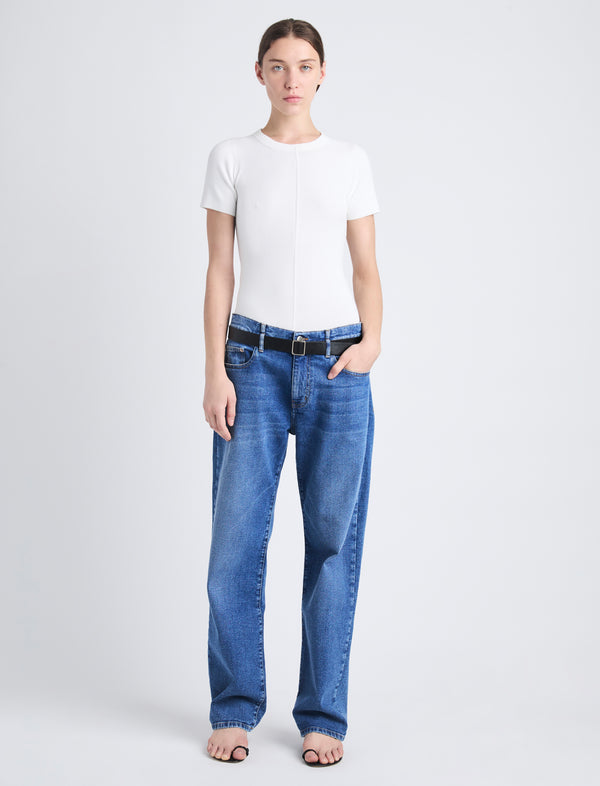 Proenza Schouler Proenza Schouler Sky Top In Matte Viscose Rib - White