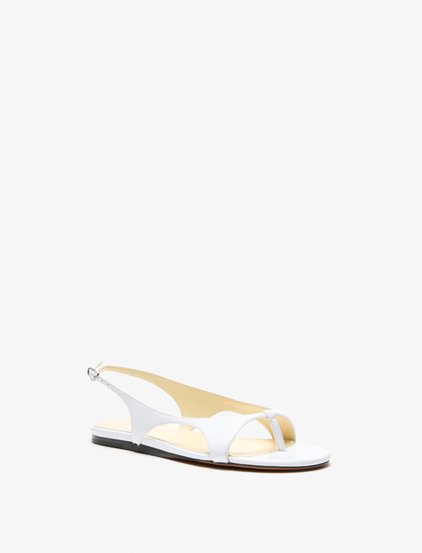 Proenza Schouler Proenza Schouler Slash Flat Thong Sandals In Slick Nappa - White