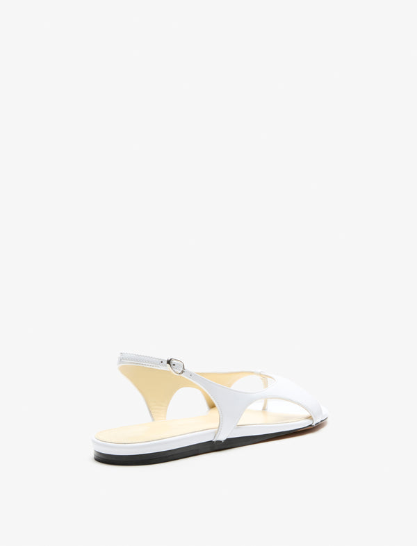 Proenza Schouler Proenza Schouler Slash Flat Thong Sandals In Slick Nappa - White