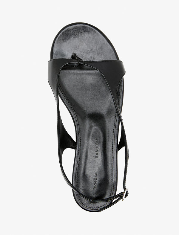 Proenza Schouler Proenza Schouler Slash Flat Thong Sandals In Slick Nappa - Black
