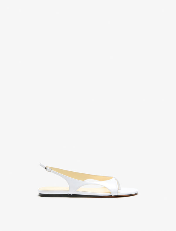 proenza schouler Proenza Schouler Slash Flat Thong Sandals in Slick Nappa - White