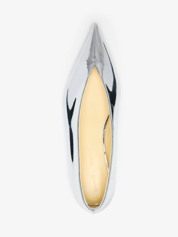 Proenza Schouler Proenza Schouler Slash Flats In Mirrored Metallic - Silver