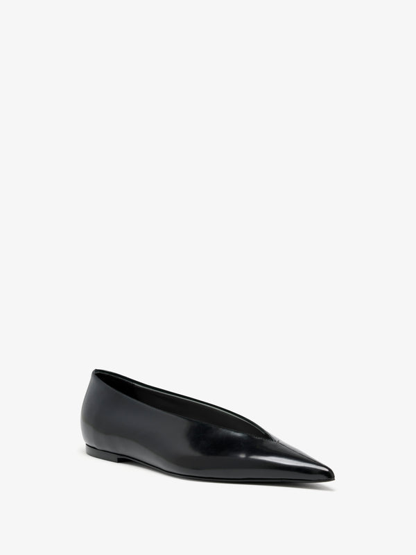 Proenza Schouler Proenza Schouler Slash Flats In Polished Calf - Black