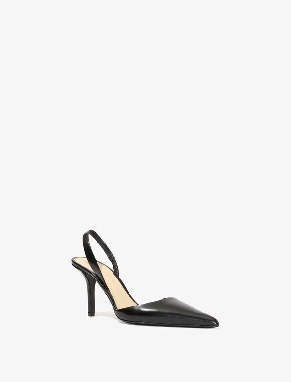 Proenza Schouler Proenza Schouler Slash Slingback Pumps In Spazzolato Leather - Black