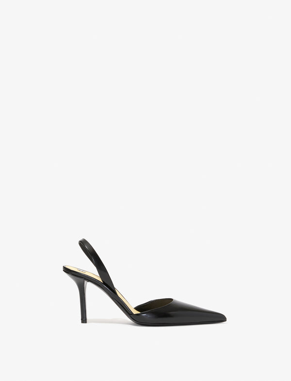 proenza schouler Proenza Schouler Slash Slingback Pumps in Spazzolato Leather - Black