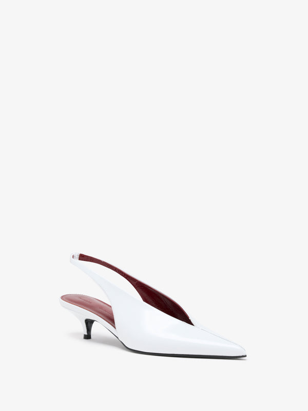 Proenza Schouler Proenza Schouler Slash Slingbacks In Polished Calf - White