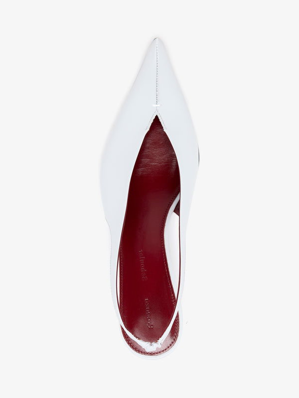 Proenza Schouler Proenza Schouler Slash Slingbacks In Polished Calf - White
