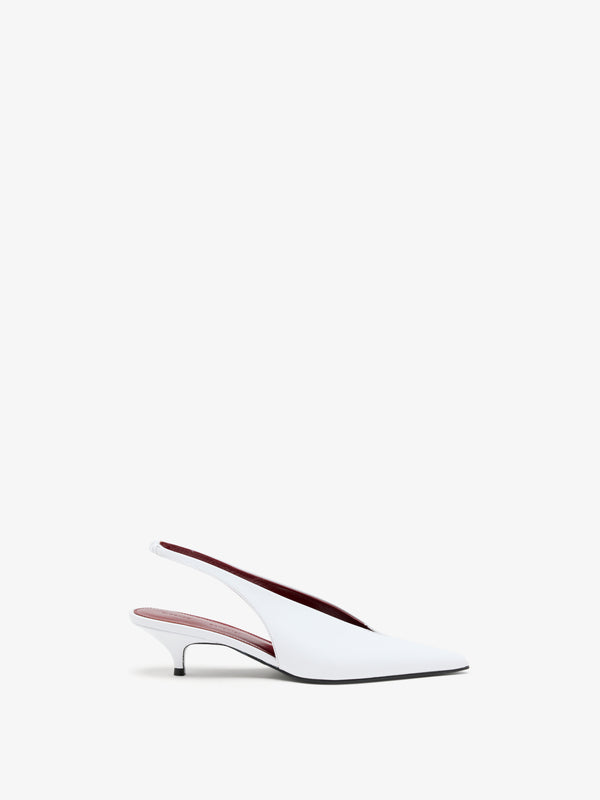proenza schouler Proenza Schouler Slash Slingbacks in Polished Calf - White