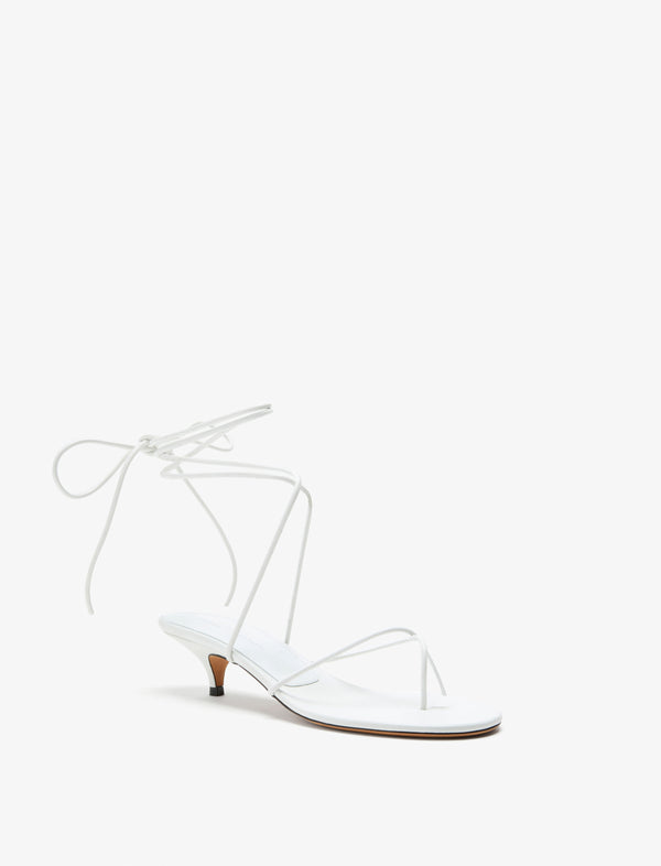 Proenza Schouler Proenza Schouler Slash Tie Sandals In Capretto Leather - White