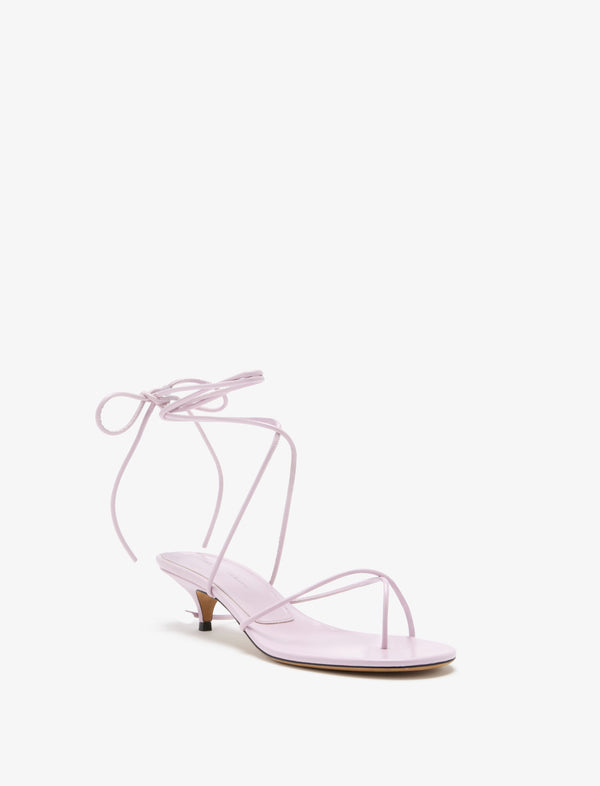 Proenza Schouler Proenza Schouler Slash Tie Sandals In Capretto Leather - Lilac